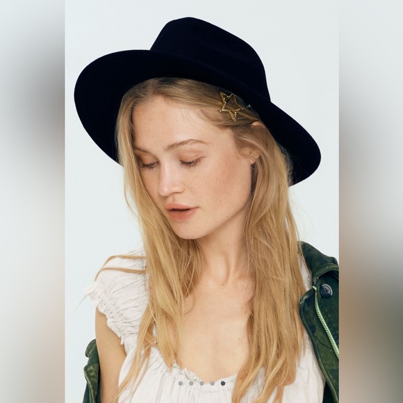 Free People Wythe Leather Band Felt Hat - Picture 4 of 9